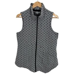 Habitat Casual Vest Womens XS Grey Full Zip Top Minimalist Classy Mature EUC